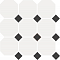 Top Cer Octagon White Octagon 16/Black Dots 14 30x30 Напольная плитка