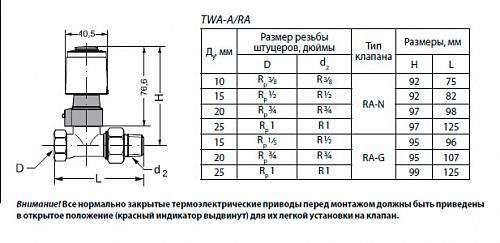 Danfoss TWA-K -24 B (088H3140) Термоэлектрический привод