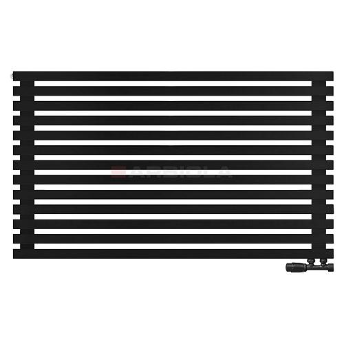 Arbiola Ritmo Gorizont V 1200-40-13 секций чёрный горизонтальный радиатор c нижним подключением