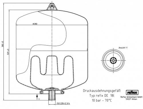 Reflex DE 18 PN10 гидроаккумулятор для систем водоснабжения